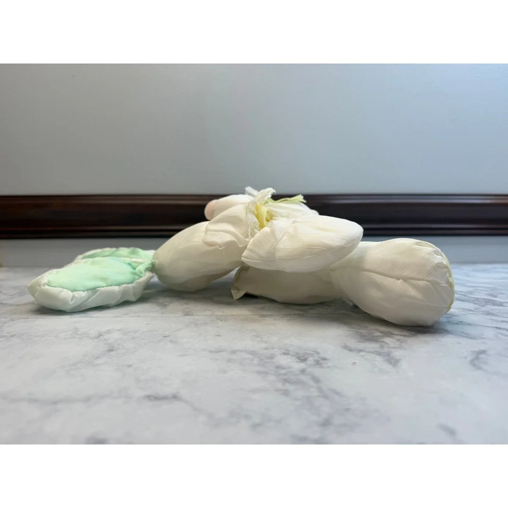 Vintage Fisher Price Puffalump Bunny Rabbit Plush 1988 White Pastel Green 1359
